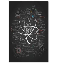 Cakatablo Atomik Araştırma Çizim Üzerinde Formüller MDF Tablo