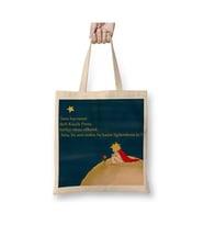 Le Petit Prince Küçük Prens Beyaz Bez Çanta Uzun Saplı Alışveriş Çantası Plaj Çantası