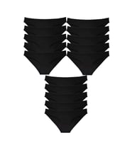 15 adet Süper Eko Set Likralı Kadın Slip Külot Siyah