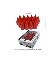 Bijon Kapağı Sivri 19 Mm Kırmızı 20 Li Set