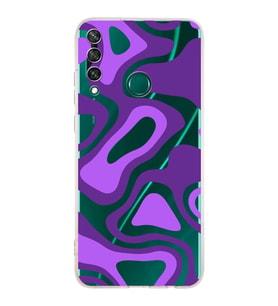 PrintiFy Huawei Y6P Uyumlu Kamera Korumalı Renkli Desen Tasarımlı Şeffaf Silikon Kılıf