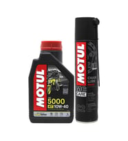 Motul 5000 10W-40 4T Motosiklet Yağı 1 Lt + C2 Zincir Yağı 400 ML