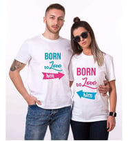 Tshirthane Born To Love Sevgili Kombinleri Tshirt Kombini (Tek Ürün Fiyatıdır.)