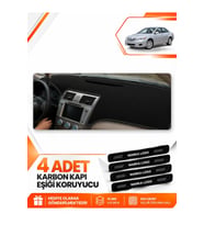TOYOTA CAMRY (2006-2012) Uyumlu Ön Torpido Koruma Kılıfı Halısı - Siyah