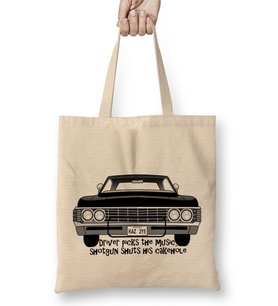 Supernatural Dean Winchester Daddy's Home Bez Çanta Uzun Saplı