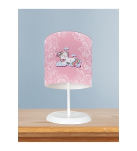 MEKTA HOME BEBEK VE ÇOCUK ODASI Unicorn ve Seksek Desenli Abajur