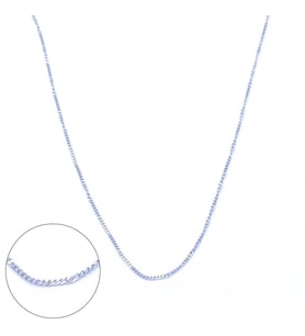 Çelik Zincir 316L İşlemeli İnce Figaro Model - ZN-219 (Beyaz)