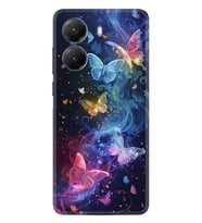 Xiaomi Poco X7 Pro Kılıf Boutique Baskılı Resimli Neon Kelebekler Pcode -092