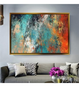 Altın Çerçeveli dekoratif tablo l991 (Gold)