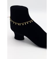 Damla Pullu Model Gold Renk 925 Ayar Gümüş Kadın Halhal 201025735