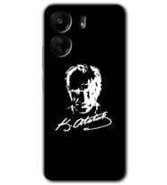 Xiaomi Redmi 13C Kılıf HD Desen Baskılı Kılıf - Atatürk Silüet İmza