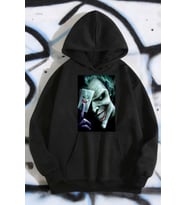 Poster Baskılı Unisex Oversize Sweatshirt (Siyah)