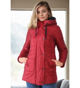 Dewberry Kadın %100 Polyester Kaban Bordo Z9660 Günlük Dış Giyim, Kazak ve Gömlek Kombini, Seyahat Gardırobu