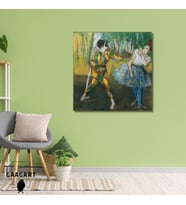 Kare Kanvas Tablo Ünlü Eserler Edgar Degas Harlekin Und Colombine