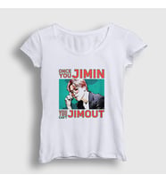 Presmono Kadın Beyaz Jimout K Pop Jimin Bts T-Shirt 272239tt