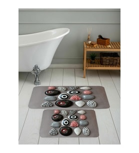 Eliana Home Baskılı 2'li Banyo Paspas Takımı RVG5098