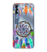 PrintiFy Tecno Spark 7 Pro ile Uyumlu 1mm Slim Fit Nazar Boncuğu 6 Baskılı Şeffaf  Kılıf