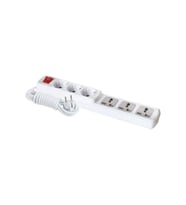 F303C – 3+3 Anahtarlı Universal Grup Priz 5 Metre  Uzun Kablolu, Anahtarlı Güç Dağıtımı (Beyaz)