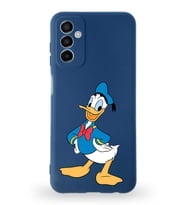Samsung Galaxy M13 Uyumlu Lansman Kılıf Altı Kapalı İçi Kadife  Donald Duck-C Tasarımlı  Kapak (Şeffaf)