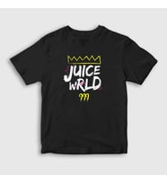 Presmono Unisex Çocuk Siyah Crown Juice Wrld T-Shirt 302517tt