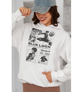 Blue Lock Isagi Baskılı Unisex Oversize Anime Hoodie