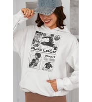 Blue Lock Isagi Baskılı Unisex Oversize Anime Hoodie