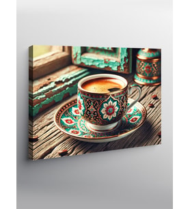 Kanvas Tablo Dekoratif Kahve Fincanı