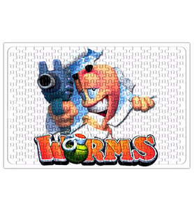 Minhoca de Guerra Worms Puzzle 240 Parça Yapboz