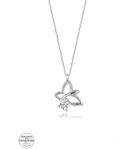 SWAROVSKİ TAŞLI  ZİRCONİA KELEBEK 925 AYAR GÜMÜŞ KOLYE