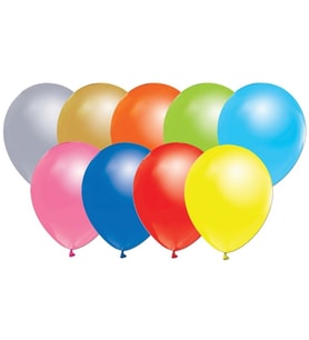 Metalik  Balon 12 İnç Baskısız (100 Adet)  Karışık Renk