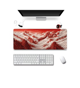 SonicTouch Klavye Mousepad 32x70cm Dikişsiz Pürüzsüz Sıvı Geçirmez Kaymaz Taban Ejder Vadisi