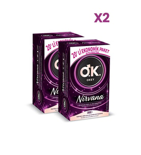 Okey Nirvana Prezervatif 20'li x2 Adet