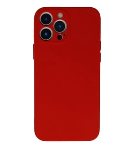 iPhone 13 Pro Max Kılıf Nano içi Kadife Silikon - Kırmızı