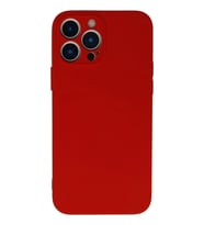 iPhone 13 Pro Max Kılıf Nano içi Kadife Silikon - Kırmızı