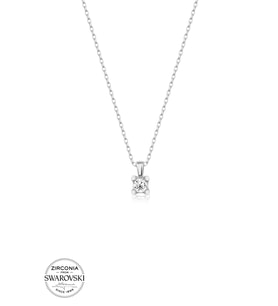 Union Swarovski Zirconia Kadın Tektaş Gümüş Kolye
