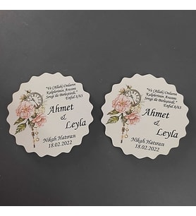 Nikah Hatırası Ahşap Magnet