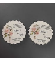 Nikah Hatırası Ahşap Magnet