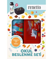 Renetto T-850 Okul Beslenme Seti Kırmızı Araba Desenli (Gri)
