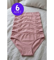 Kadın 6'lı Paket Pamuklu Bikini Külot Esnek Yumuşak İz Yapmaz İç Çamaşırı
