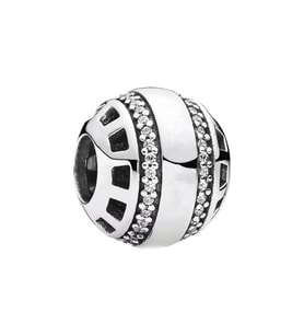 Nur Silver Taş Detay Yuvarlak Gümüş Charm NUR-BL00162