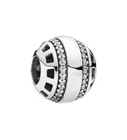 Nur Silver Taş Detay Yuvarlak Gümüş Charm NUR-BL00162