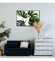 YEŞİL YAPRAKLI BİTKİ AMAZON BİTKİ EVİNİZE, İŞİNİZE, SEVDİKLERİNİZE DEKORATİF KANVAS TABLO 50X70
