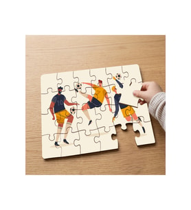 Futbolcu Hareketleri Tasarımlı 24 Parça Ahşap Çocuk Puzzle MPK0527