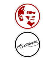 Atatürk Damla Etiker Sticker 5CM X 5CM