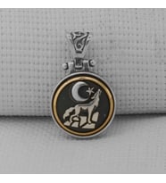 Uluyan Kurt Ayyıldız Tasarımlı Ortası Dönen 925 Ayar Gümüş Kolye Ucu