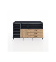 Kronos Konsol 8 Raflı 3 Çekmeceli Tek Kapaklı  176x59x99 Antrasit-Çam