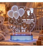 İsme Özel Hoş Geldin Bebek Gece Lambası