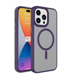 Coverzone ?Phone 15 Pro Max ile Uyumlu Sert PC Arka Y�zey Wireless ?arj �zellikli Buzlu Saydam ZF Kapak