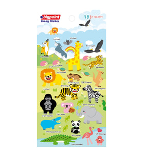 Bigpoint Sticker Sevimli Hayvanlar x 15 Adet