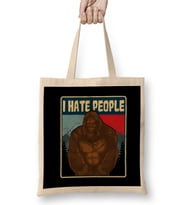 BigfootI Hate People Funny Camping Pun Nature Bez Çanta Uzun Saplı